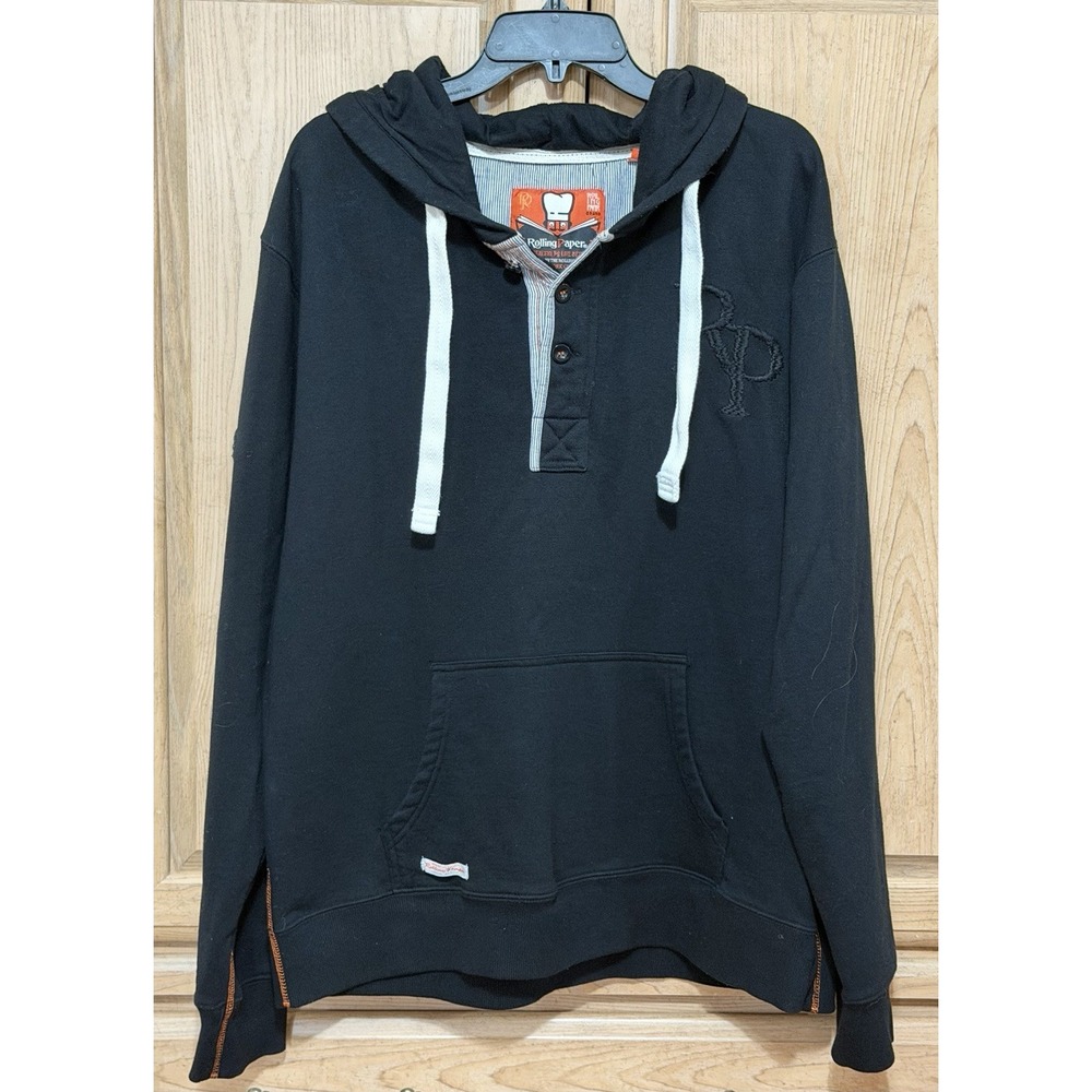 Men's Rolling Paper Brand New York Hoodie Sweatshirt XXL Black Limited Edition